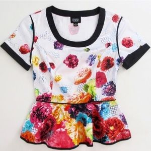 🍋 Prabal Gurung for Target Floral Peplum Top 🍋